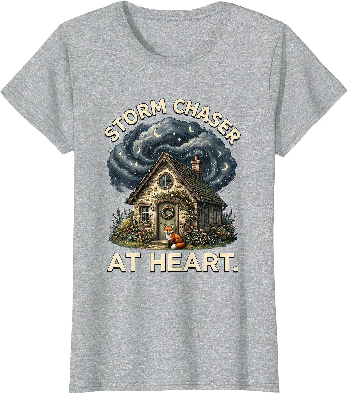 Women's Storm Chaser At Heart Stronger Than The Storm T-Shirt - Heather Grey