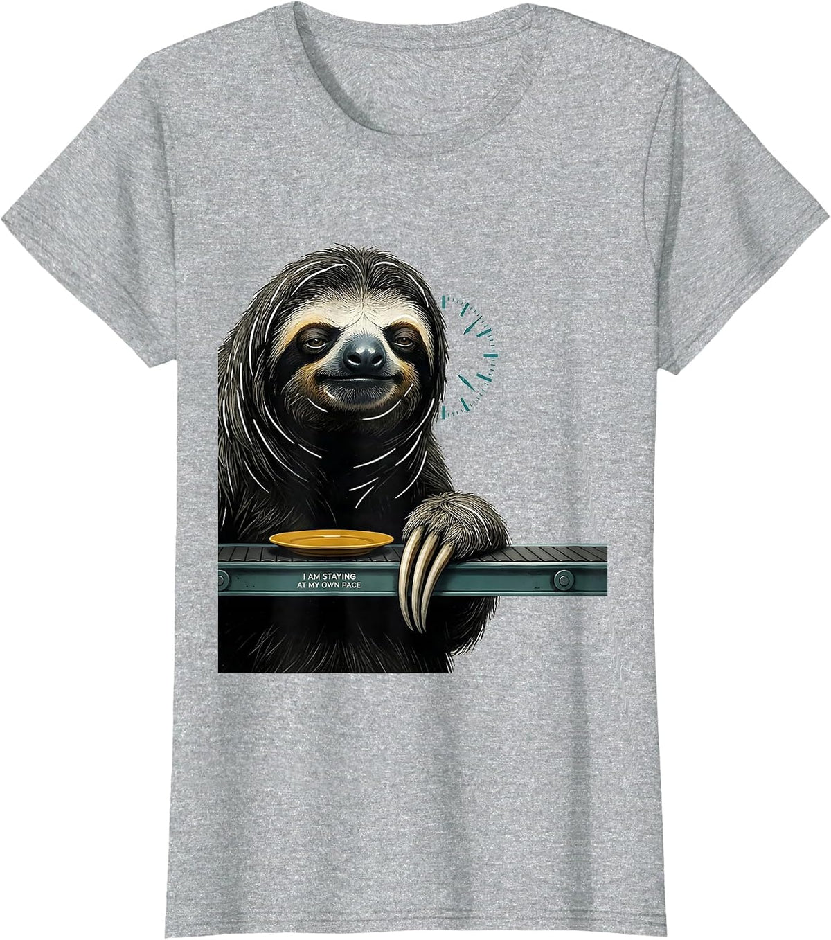 I Am Staying At My Own Pace Funny Sloth Lover Gift T-Shirt - Heather Grey