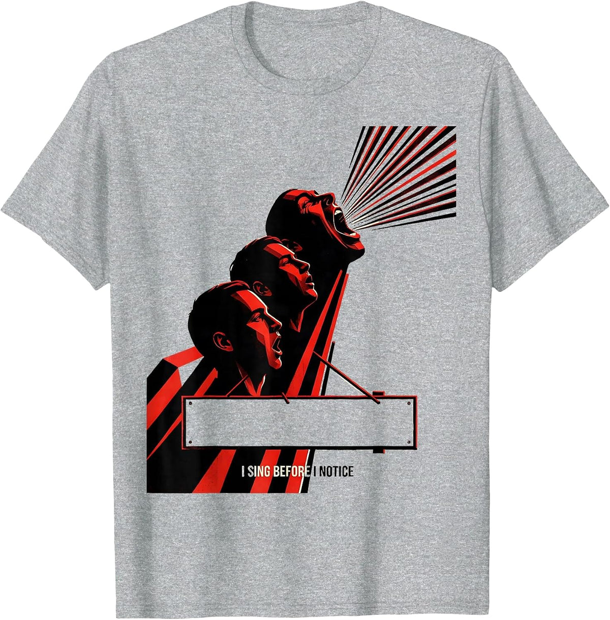 Men's I Sing Before I Notice Constructivist Choir Singer Humor T-Shirt - Heather Grey