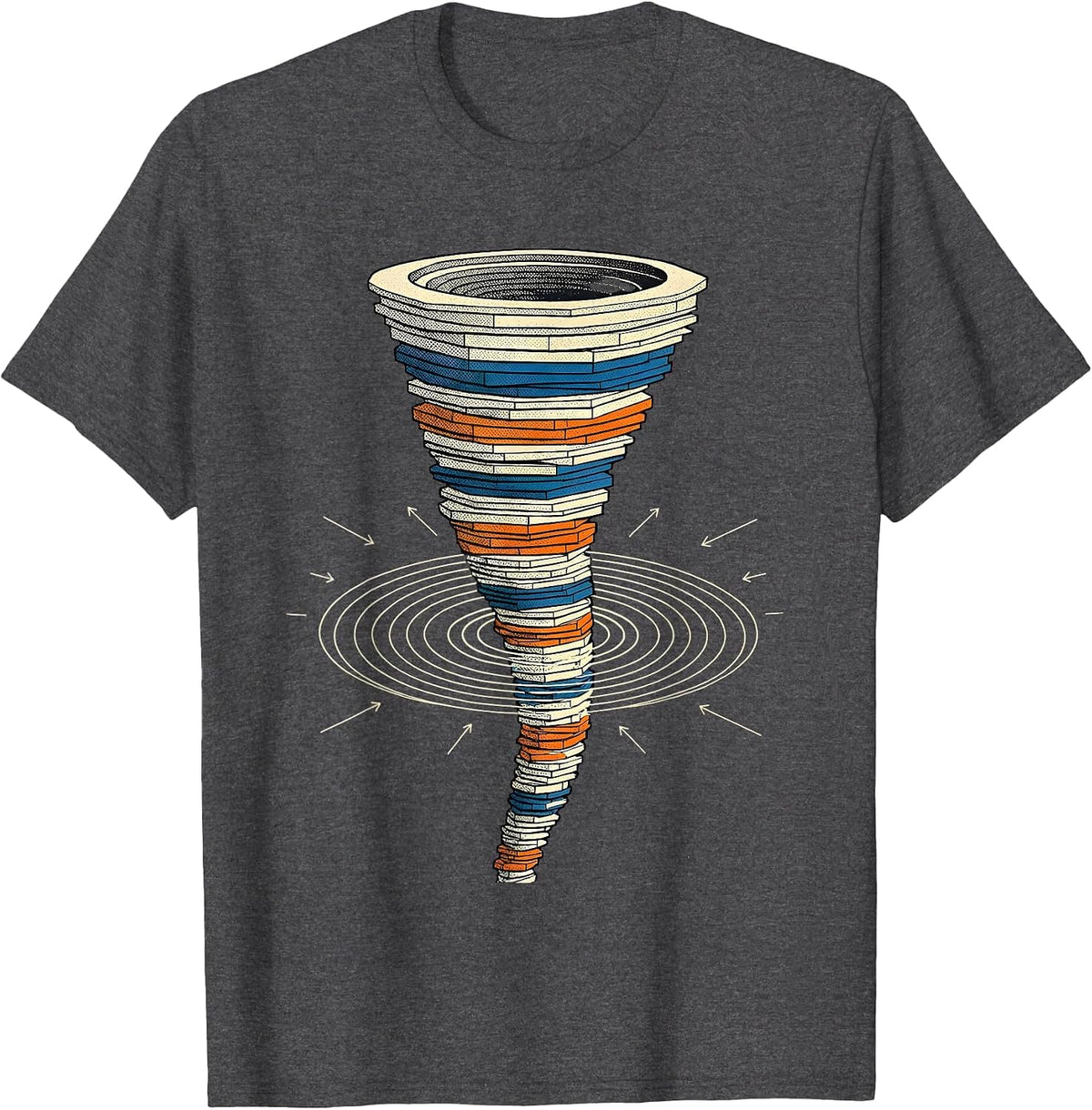 Men's Tornado Radar Meteorology Storm Chaser Enthusiast Humor T-Shirt - Dark Heather Grey
