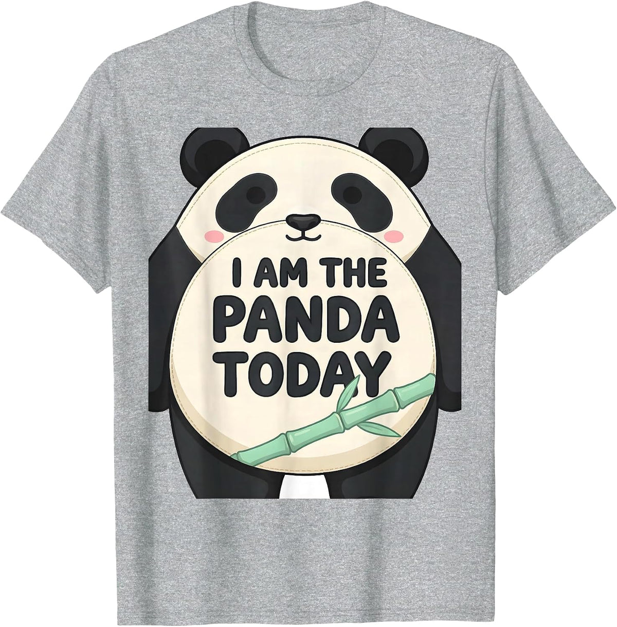 Men's I Am The Panda Today Cute Kawaii Panda Character Humor T-Shirt - Heather Grey