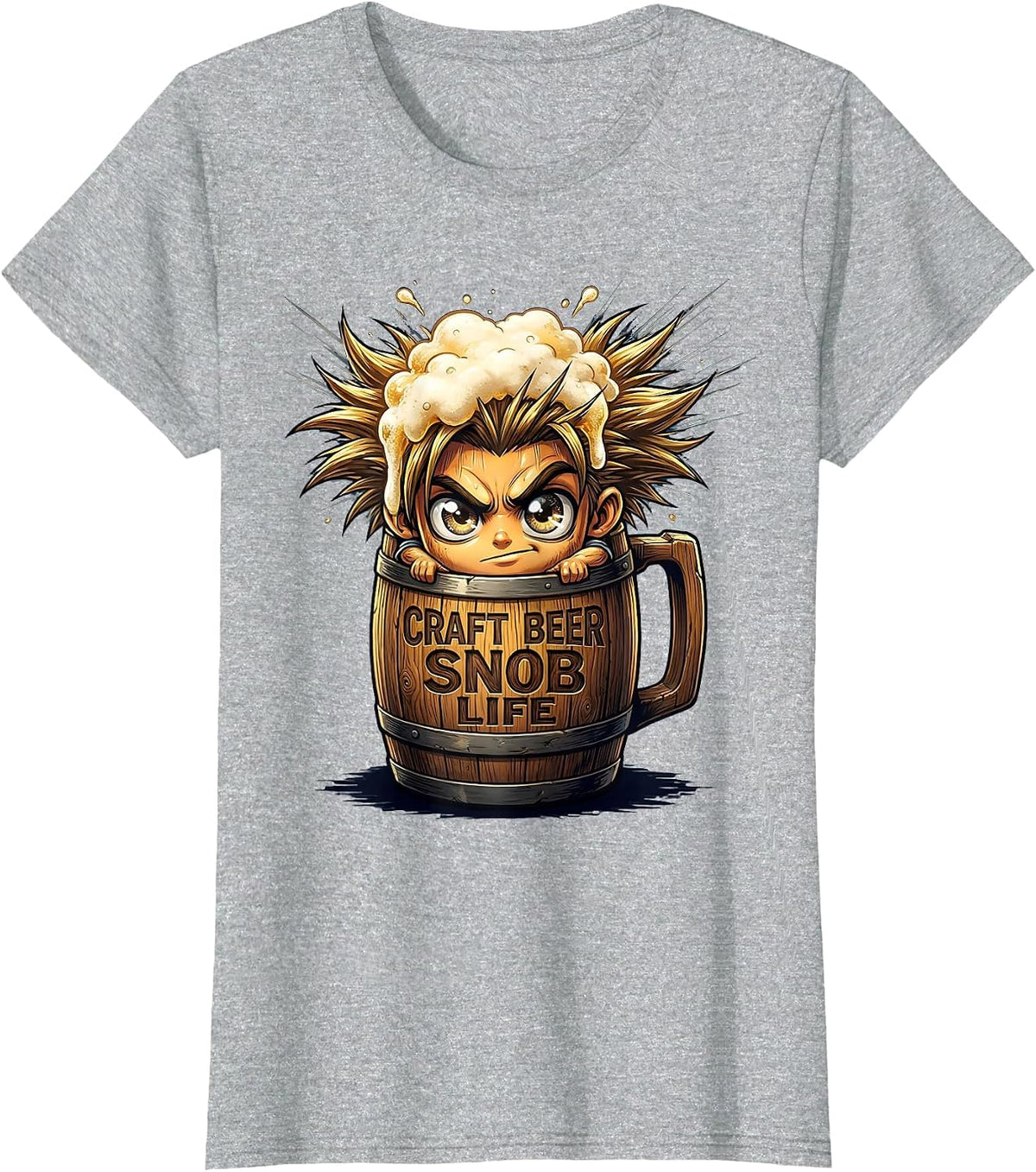 Craft Beer Snob Life Brew Enthusiast Design T-Shirt - Heather Grey