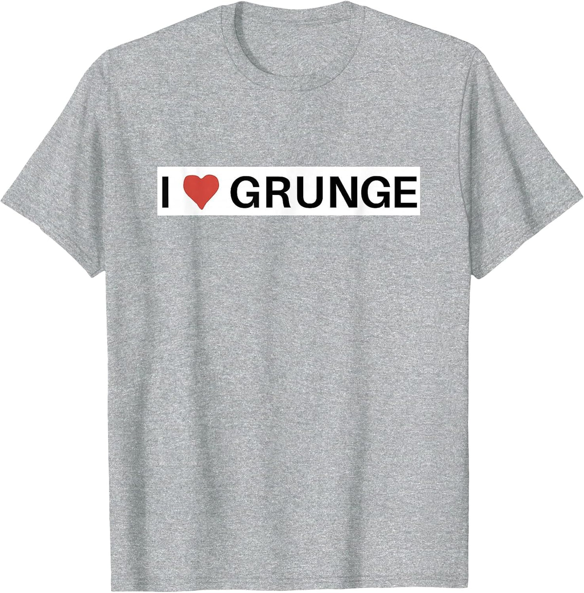 I Love Grunge Music T-Shirt - Heather Grey