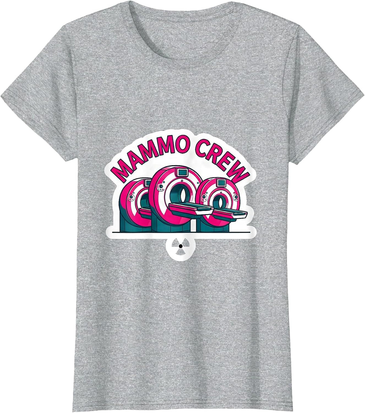Women's Mammo Crew Radiology Tech X-ray Tech Rad Tech T-Shirt - Heather Grey