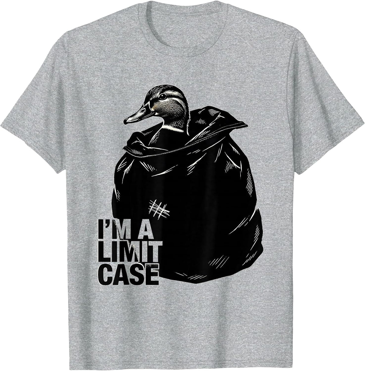 Men's I'm A Limit Case Funny Duck Hunting Hunter Dad Gift T-Shirt - Heather Grey