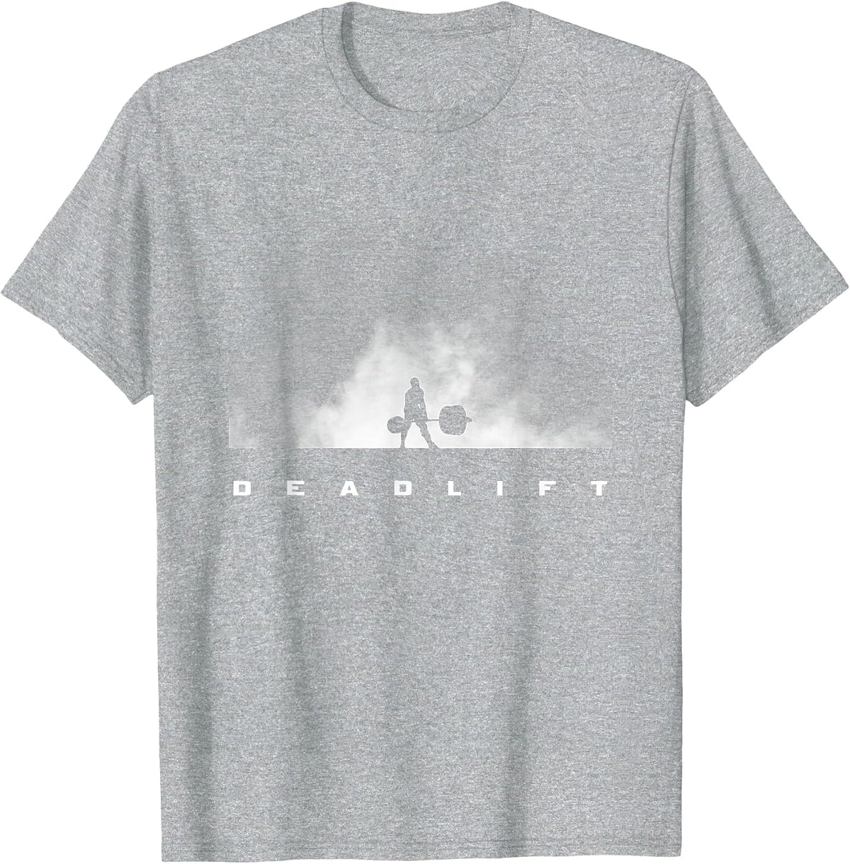 Deadlift Powerlifting Weightlifting T-Shirt - Heather Grey