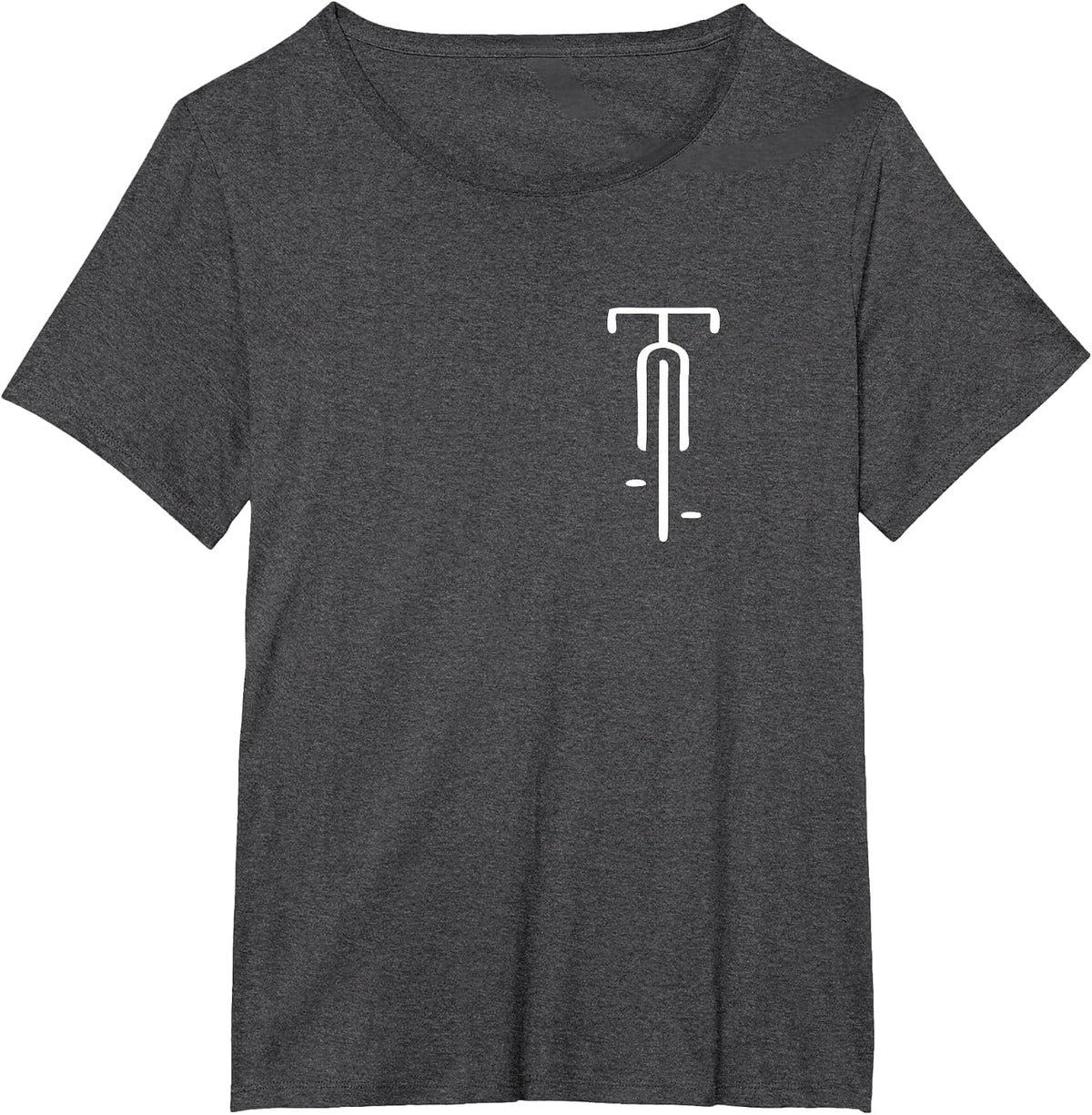 Bicycle Logo Minimal Retro for Bicycle Lovers T-Shirt - Dark Heather Grey