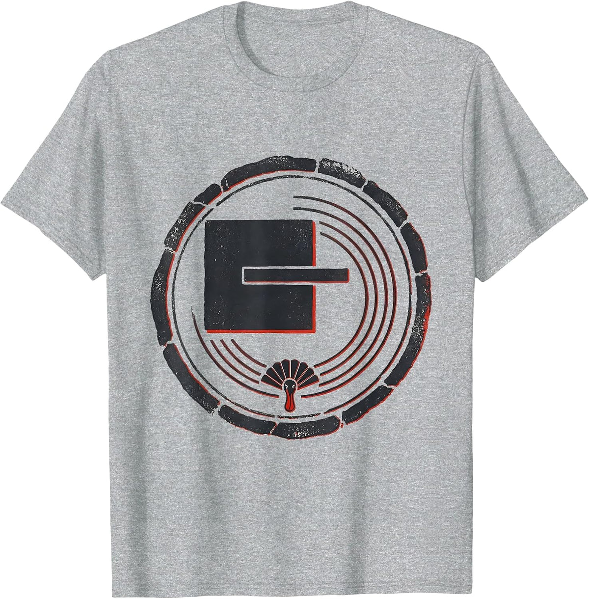 Men's Sealed Turkey Hunting Certification Badge Minimalist T-Shirt - Heather Grey