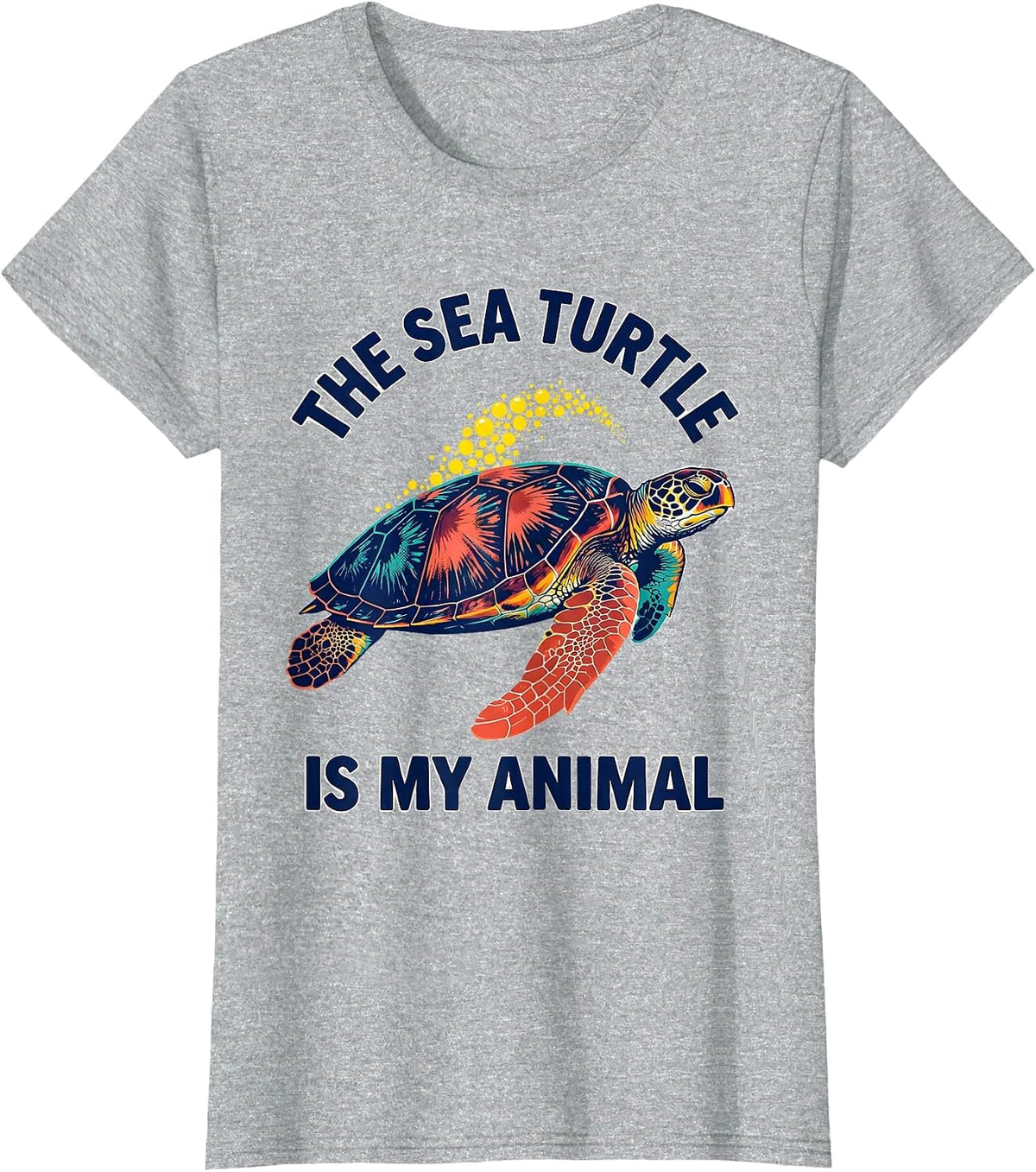 Women's The Sea Turtle Is My Animal Funny Sea Turtle Lover Gift T-Shirt - Heather Grey