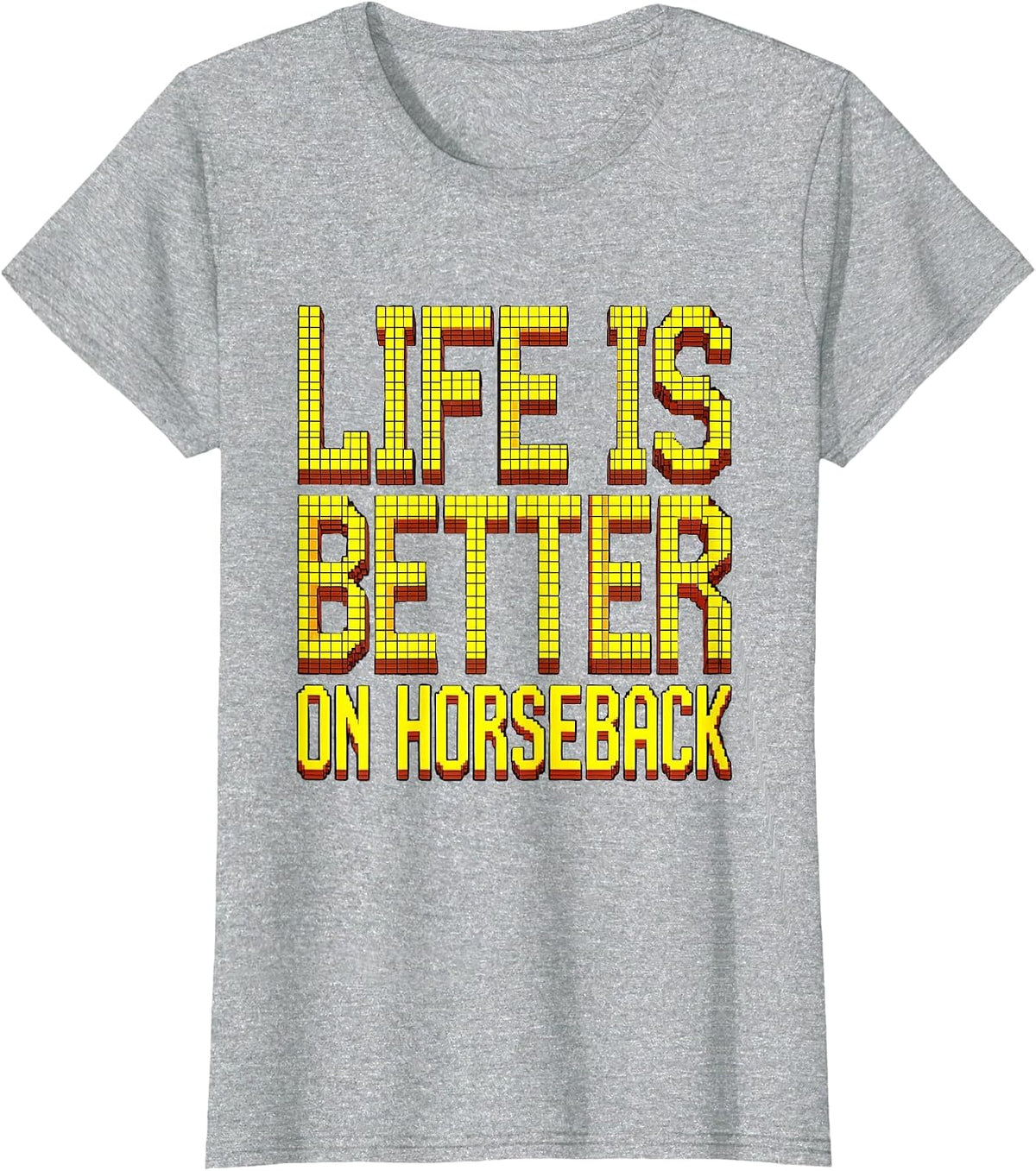 Life Is Better On Horseback Rodeo Design T-Shirt - Heather Grey