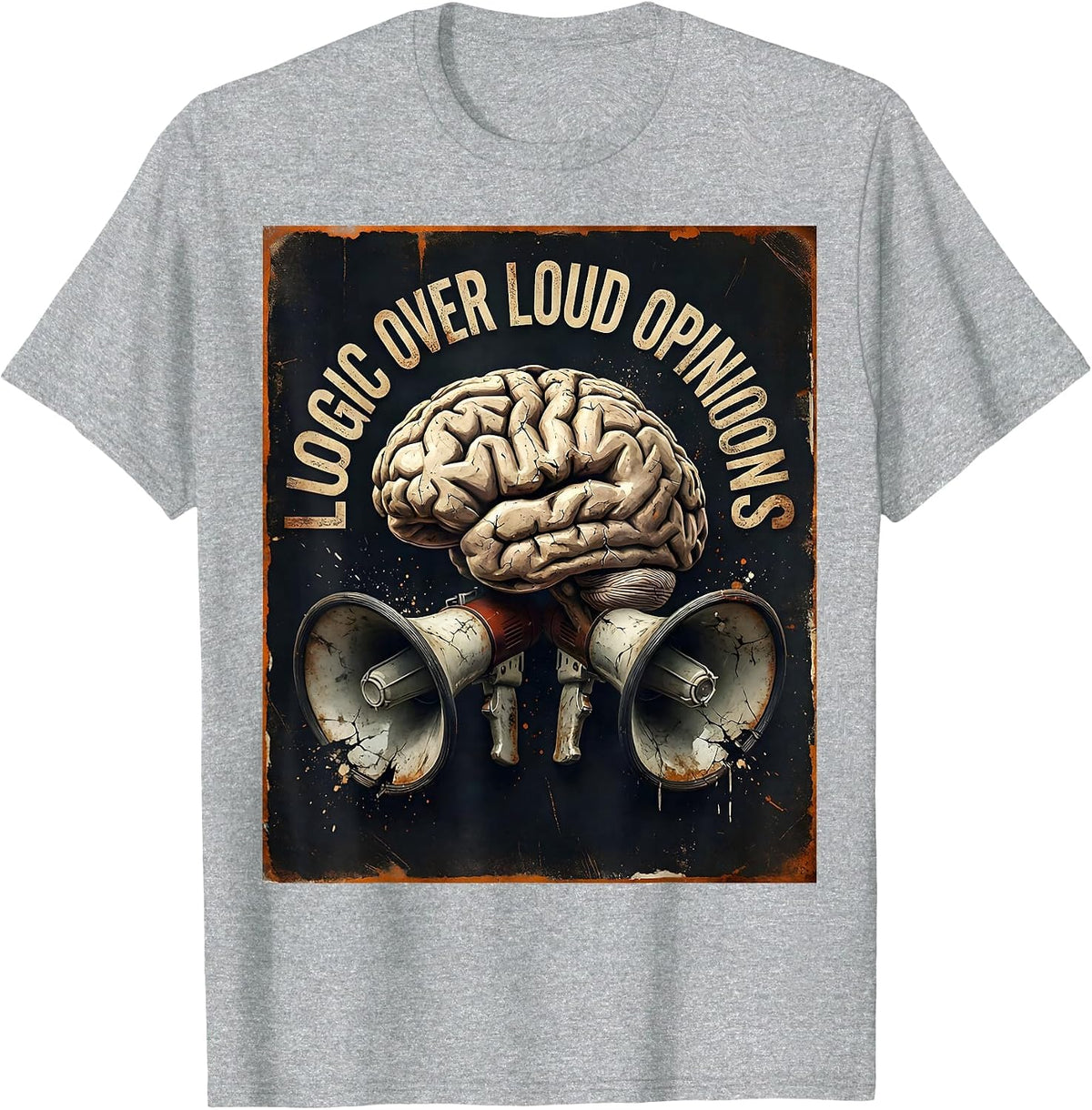 Men's Make Sense Common Again Logic Over Loud Opinions T-Shirt - Heather Grey