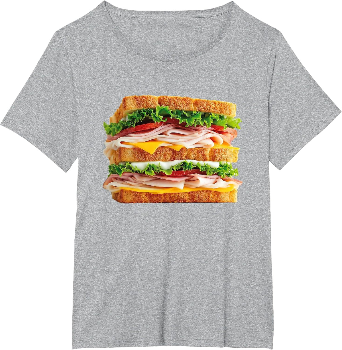 Sandwich Funny Food Costume Halloween Bread Graphic T-Shirt - Heather Grey