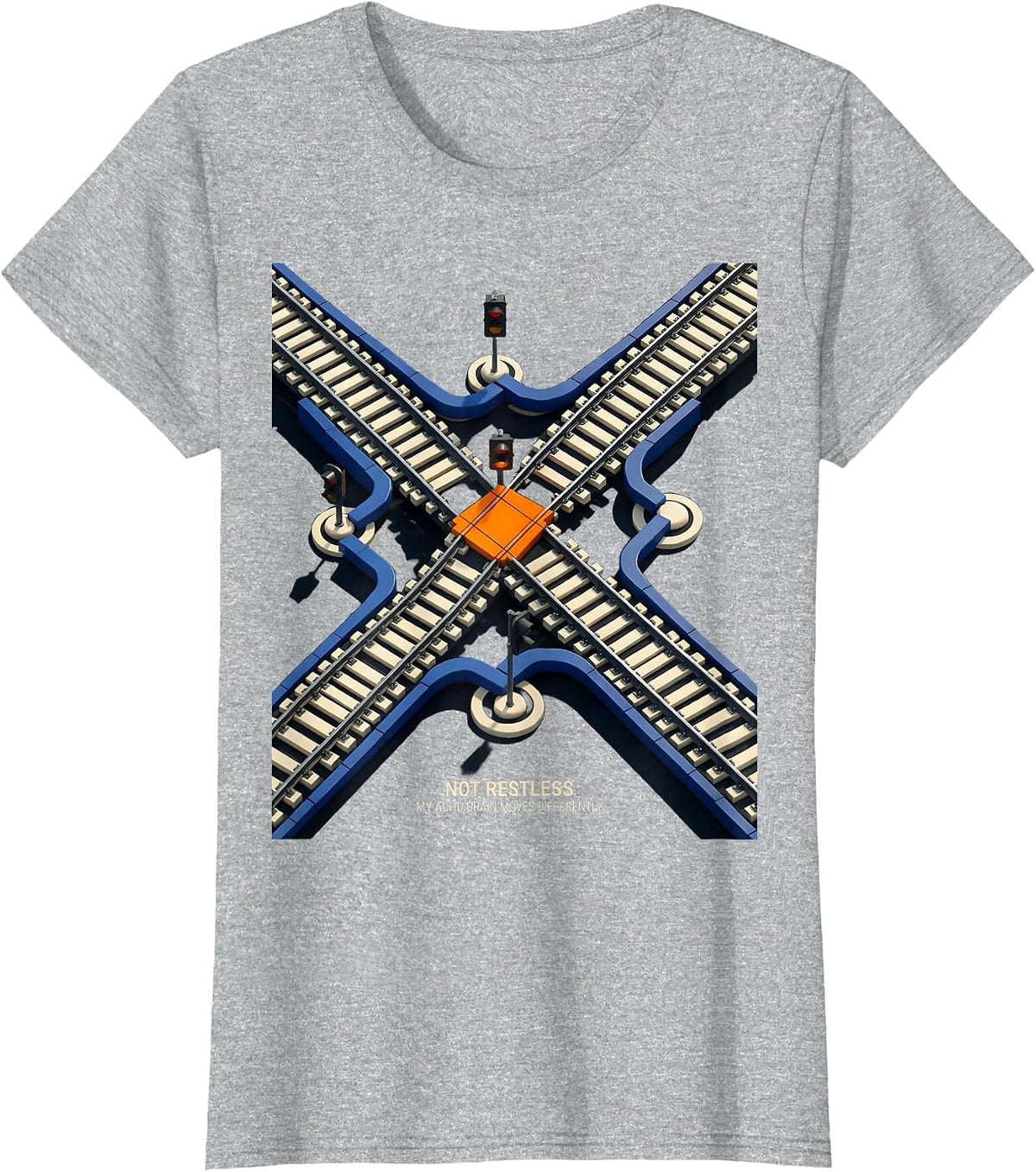 Not Restless — My ADHD Brain Moves Differently ADHD T-Shirt - Heather Grey