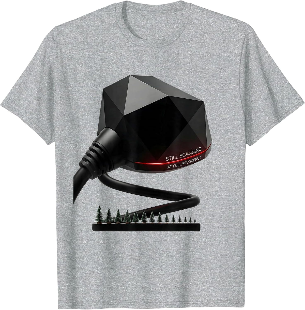 Men's Still Scanning At Full Frequency Funny Sonographer Christmas T-Shirt - Heather Grey