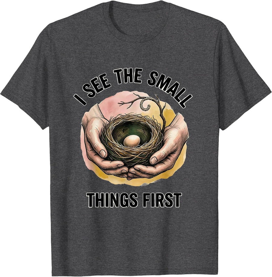 Men's I See The Small Things First Funny Sonographer Ultrasound T-Shirt - Dark Heather Grey