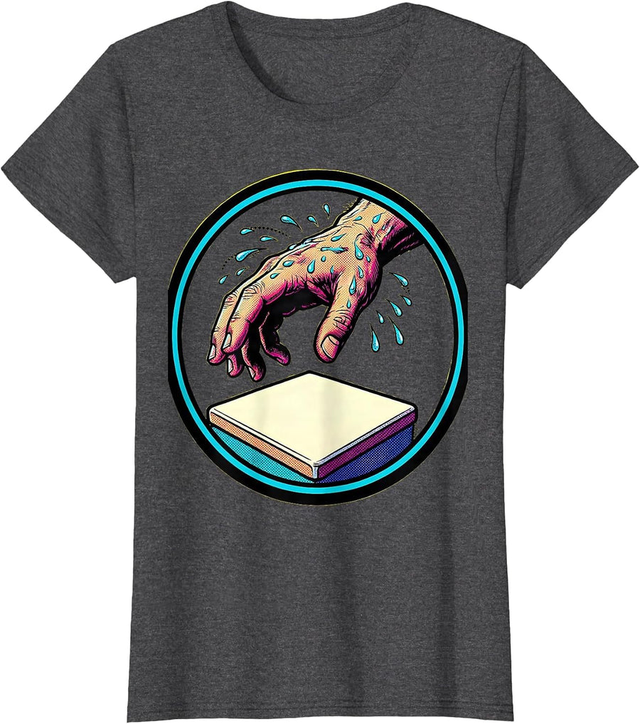 Women's Can I Lick It Periodic Table Chemist Design T-Shirt - Dark Heather Grey