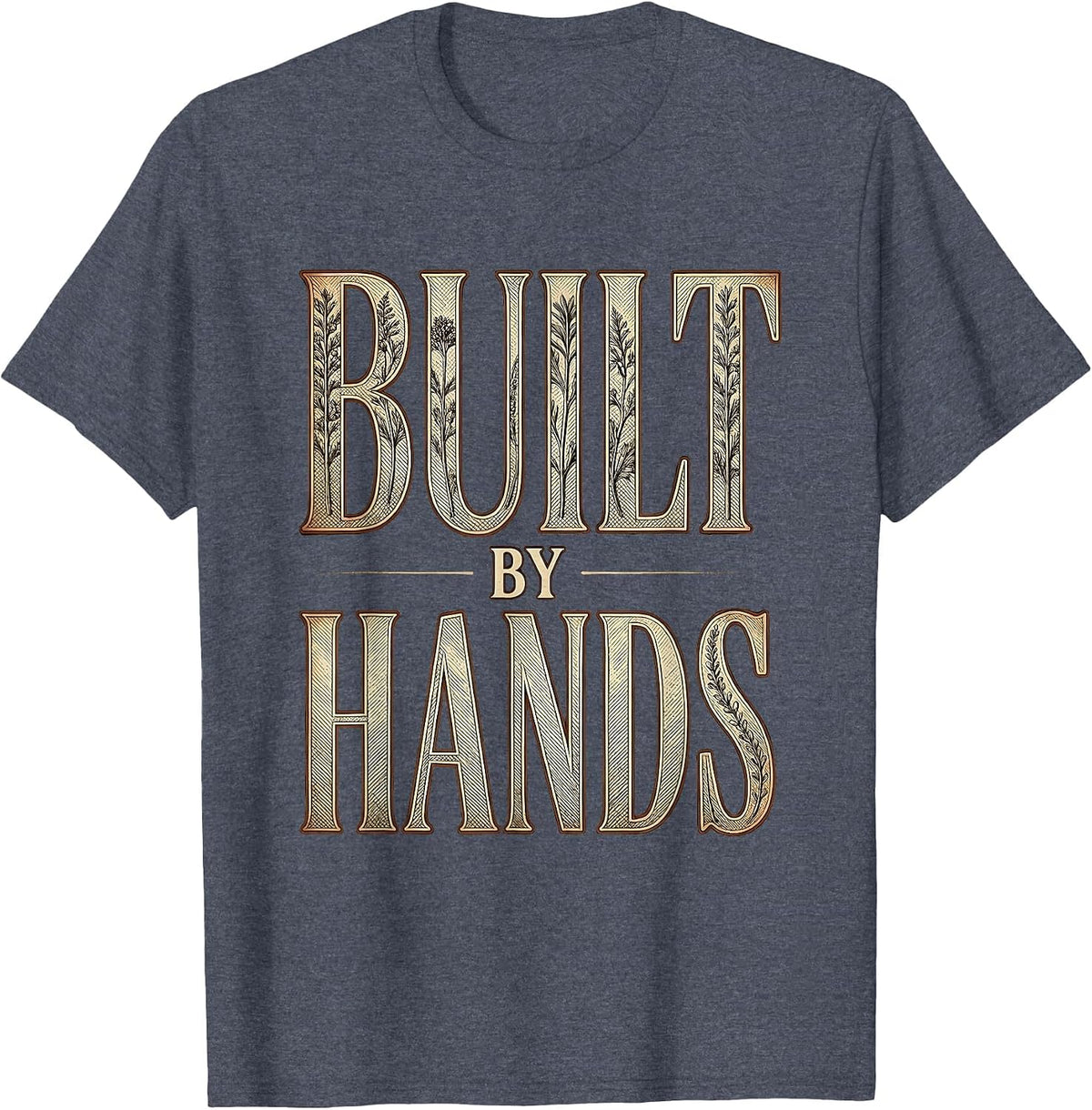 Built by Hands Labor Day Toolbelt Design T-Shirt - Heather Blue