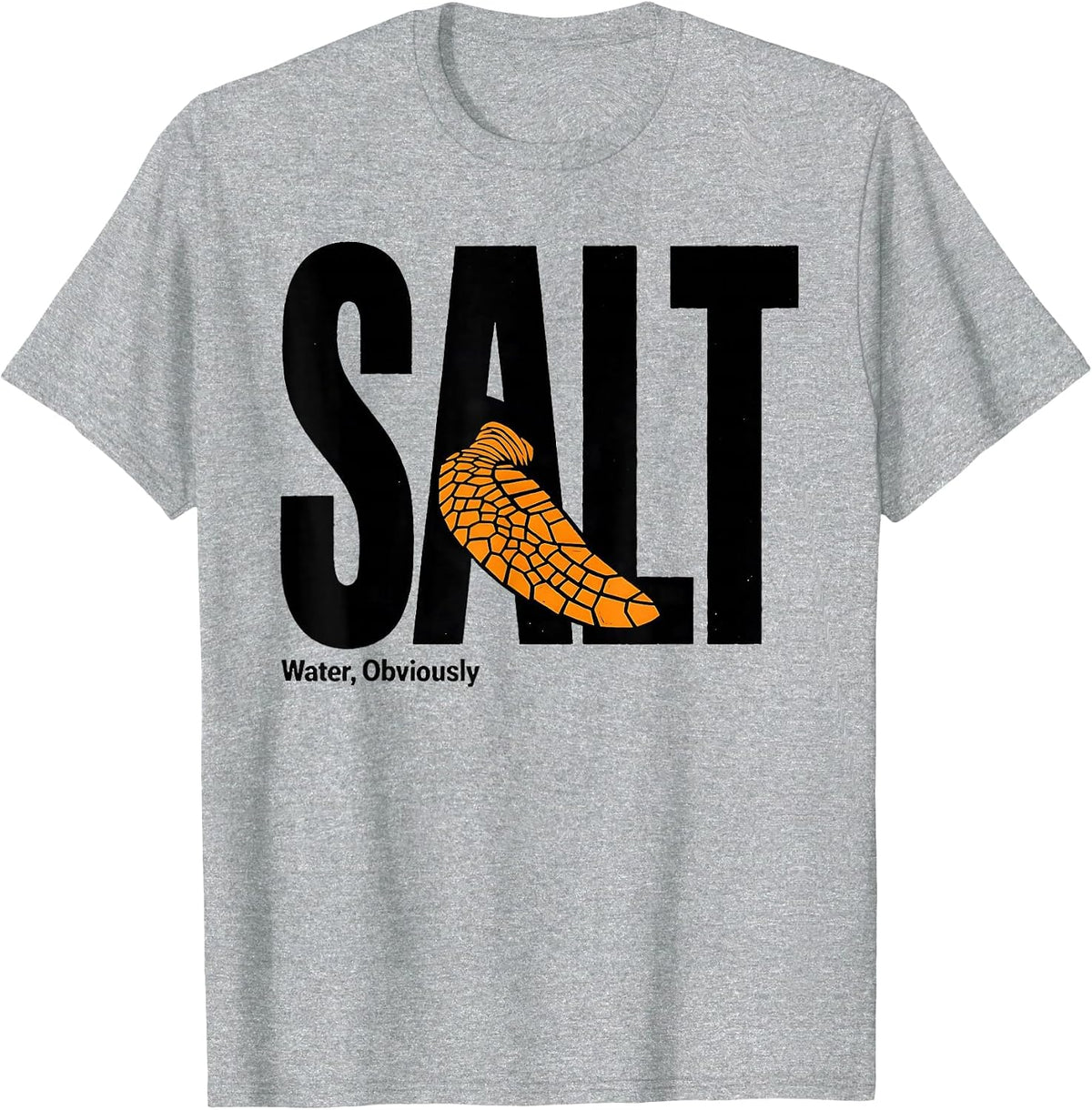Men's Salt Water, Obviously Sea Turtle Ocean Animal Lover T-Shirt - Heather Grey