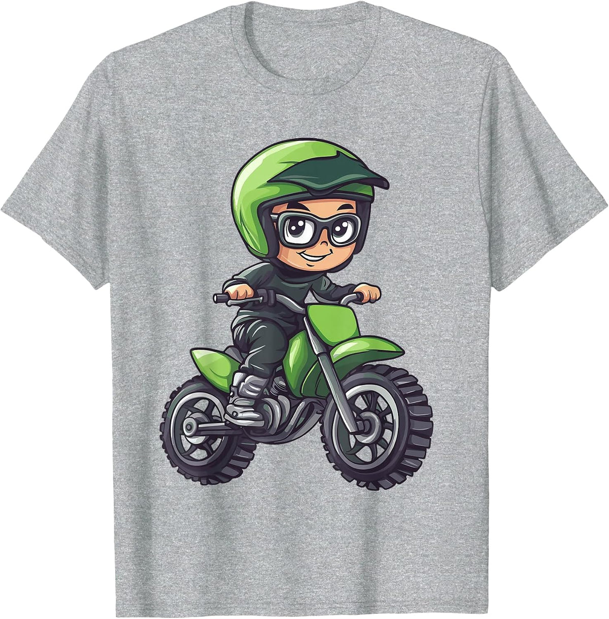 Kids Dirt Bike T-Shirt - Heather Grey