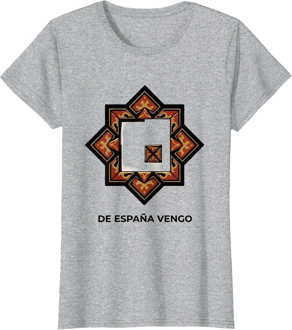 De España Vengo Patriotic Spanish Heritage Souvenir T-Shirt - Heather Grey