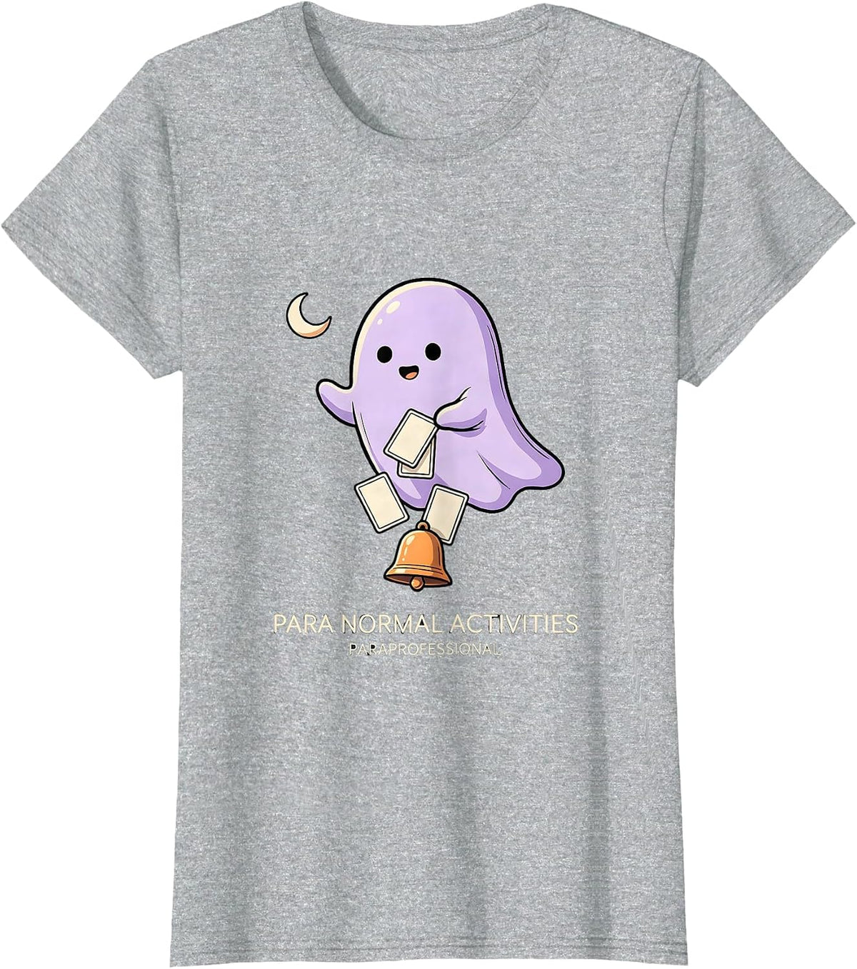 Para Normal Activities Paraprofessional Ghost T-Shirt - Heather Grey