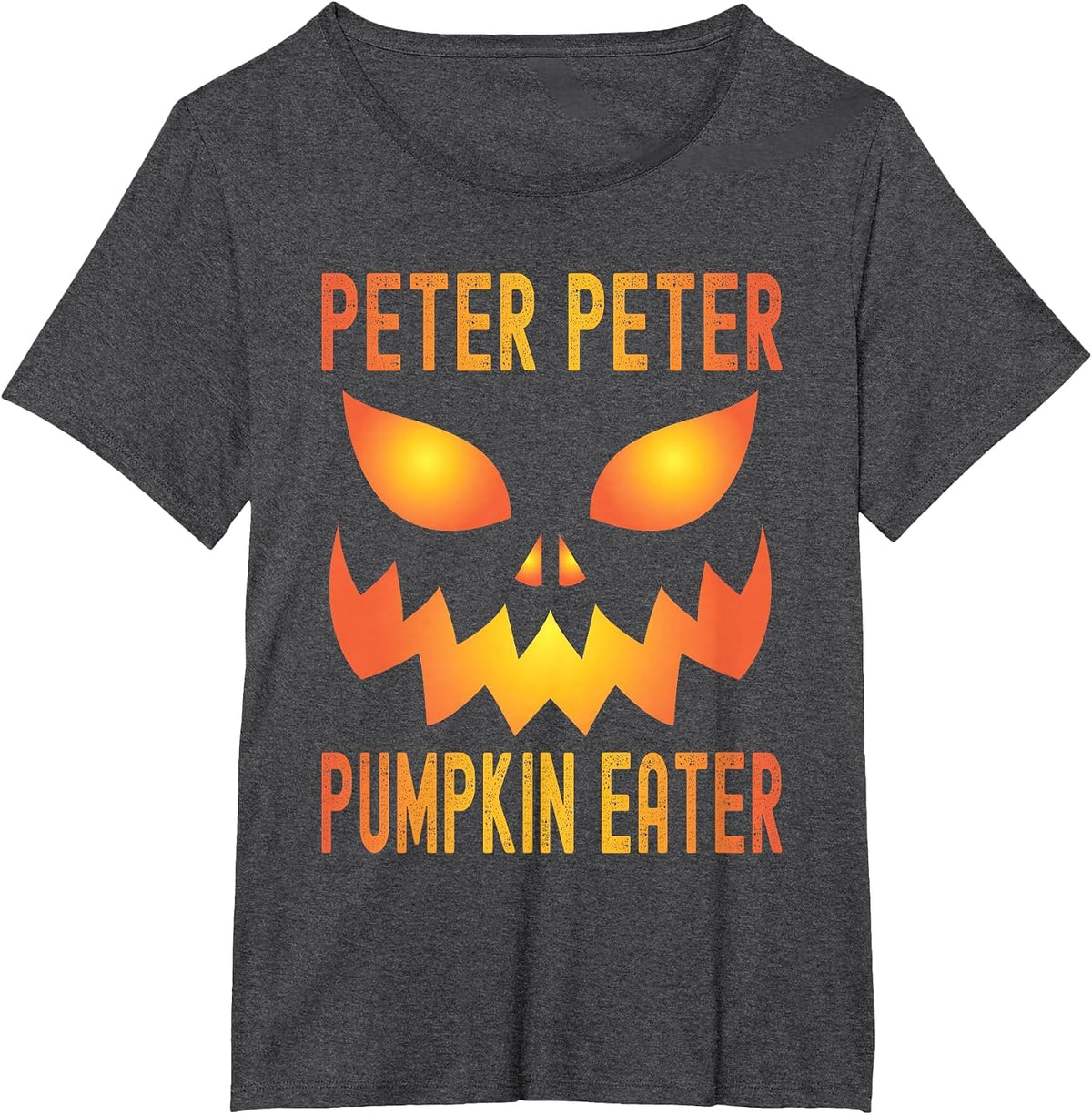 Funny Halloween Matching Costume Peter Pumpkin Eater T-Shirt - Dark Heather Grey