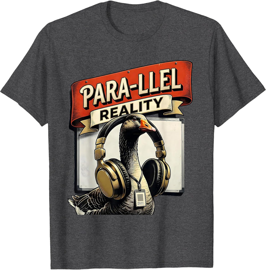Men's Para-Llel Reality Funny Paraprofessional SPED Teacher Gift T-Shirt - Dark Heather Grey