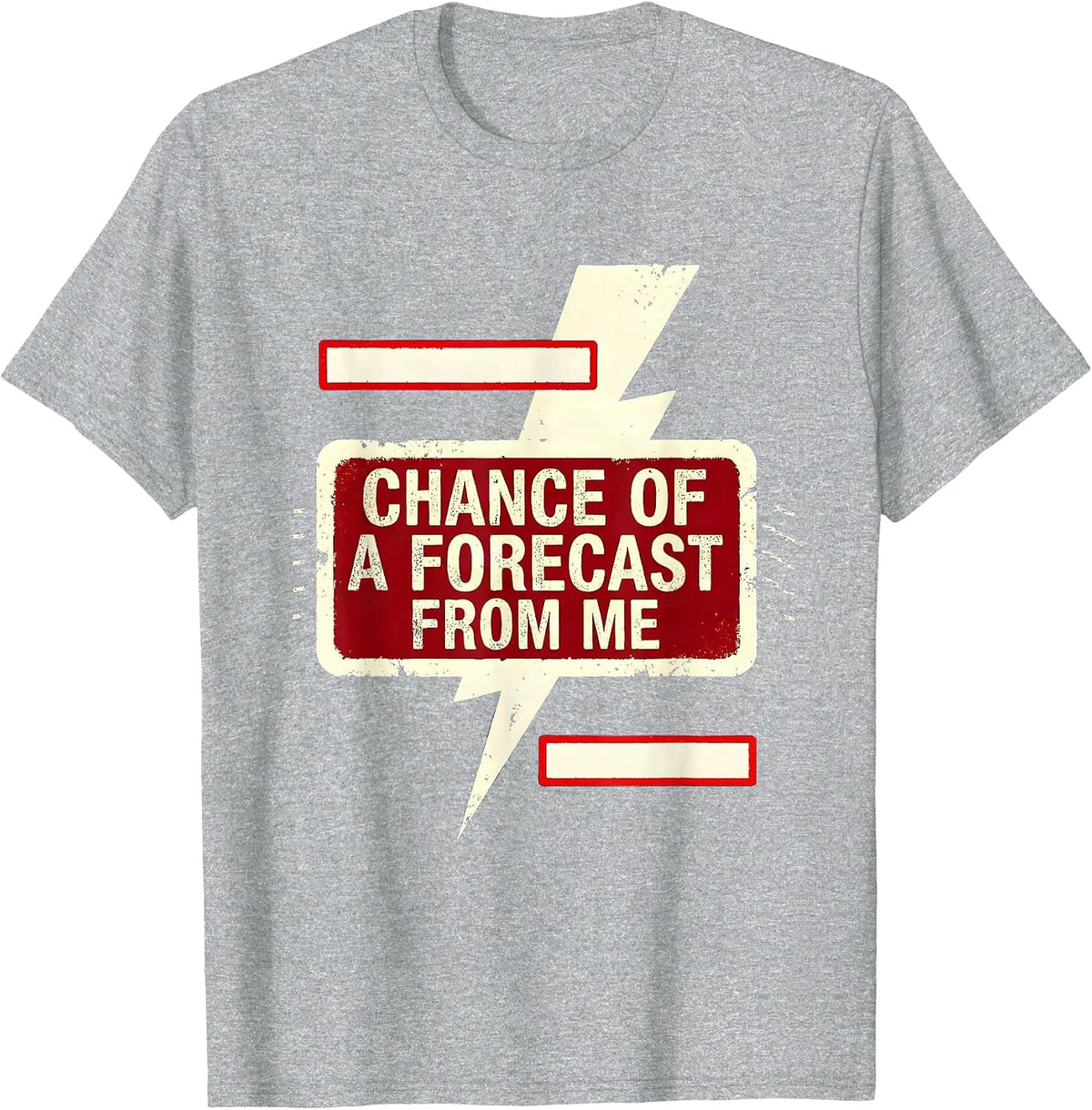 Men's Chance Of A Forecast From Me Storm Chaser Meteorology Humor T-Shirt - Heather Grey