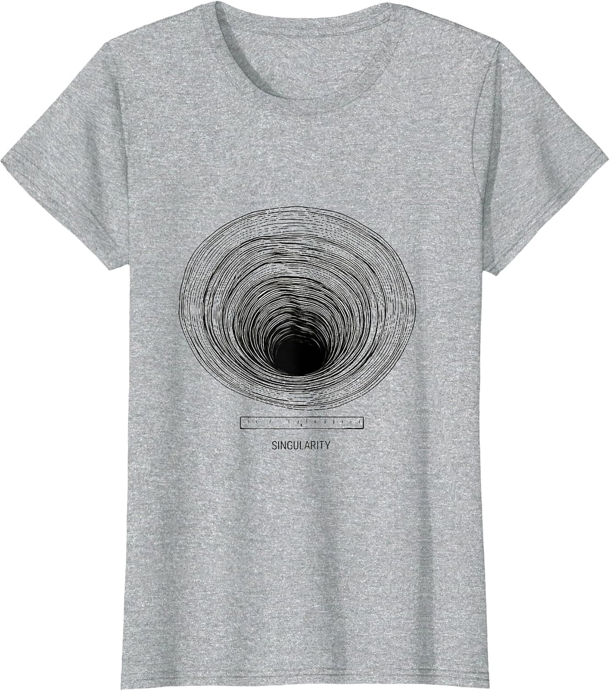 Singularity Black Hole Physics Astrophysicist Gravity Well T-Shirt - Heather Grey