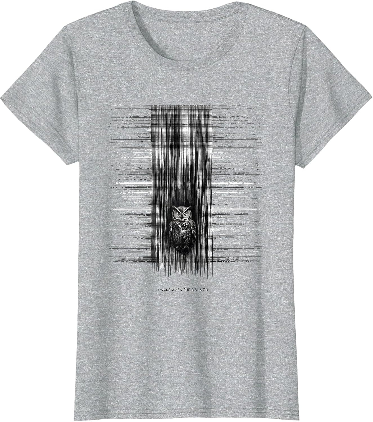 I Wake When The Owls Do Vintage Forest Wildlife Nature Lover T-Shirt - Heather Grey