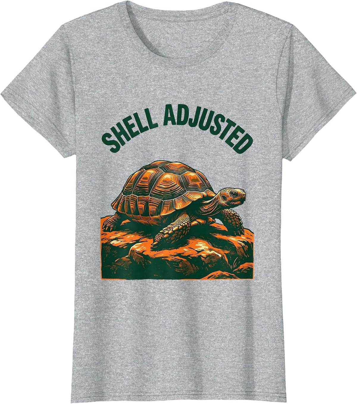Shell Adjusted Funny Tortoise Lover Reptile Enthusiast Gift T-Shirt - Heather Grey