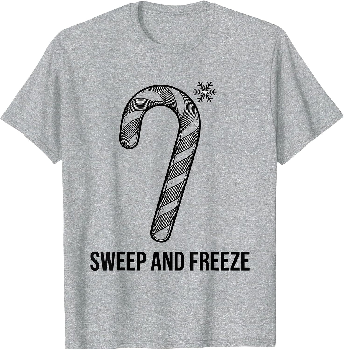 Men's Sweep And Freeze Funny Medical Tech Christmas Sonographer T-Shirt - Heather Grey