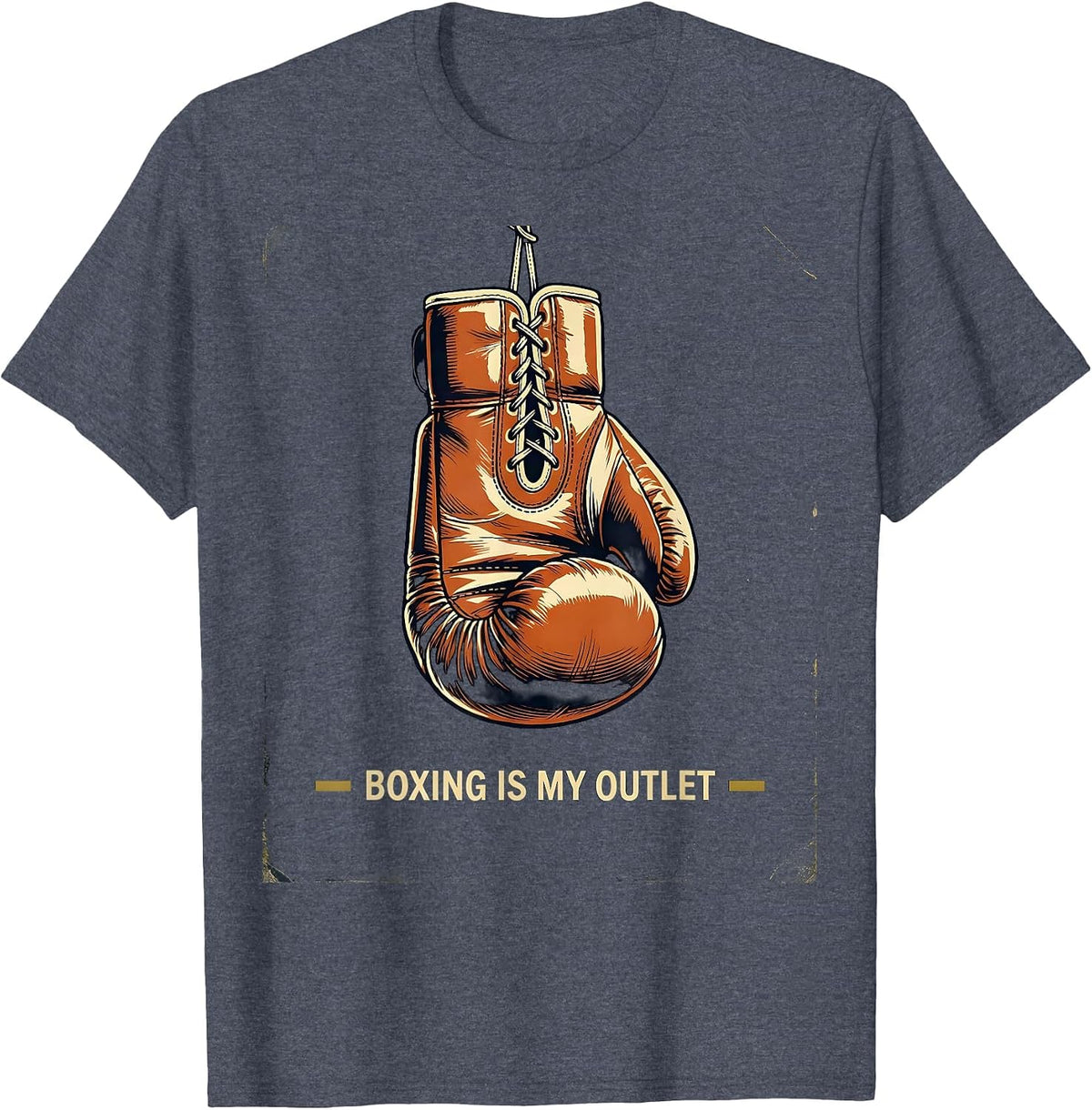 Boxing Is My Outlet Vintage Boxing Fan Trainer Athletic T-Shirt - Heather Blue