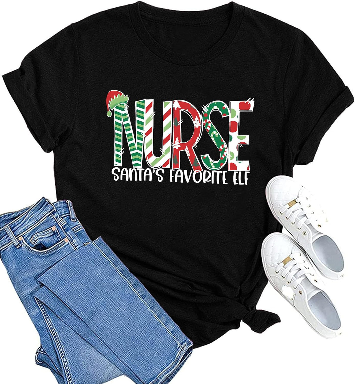Women Nurse Life Shirt Nurse Letter Print Tee Tops Nurse Day Gifts Shirts Inspirational Short Sleeve - Black