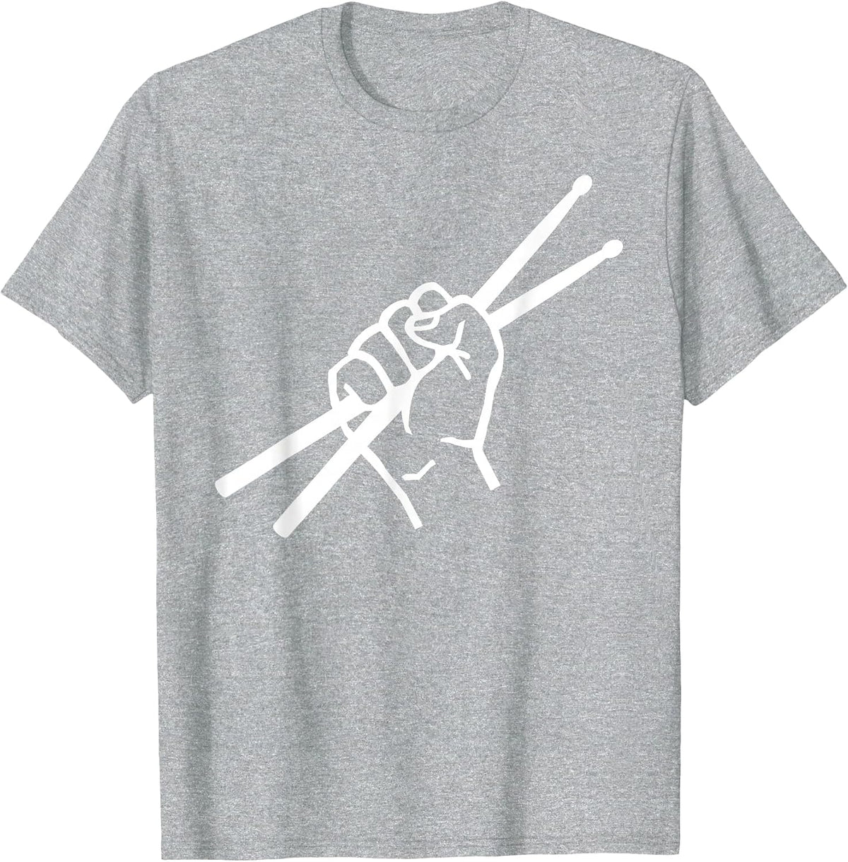 Drumsticks Drummer T-Shirt - Heather Grey
