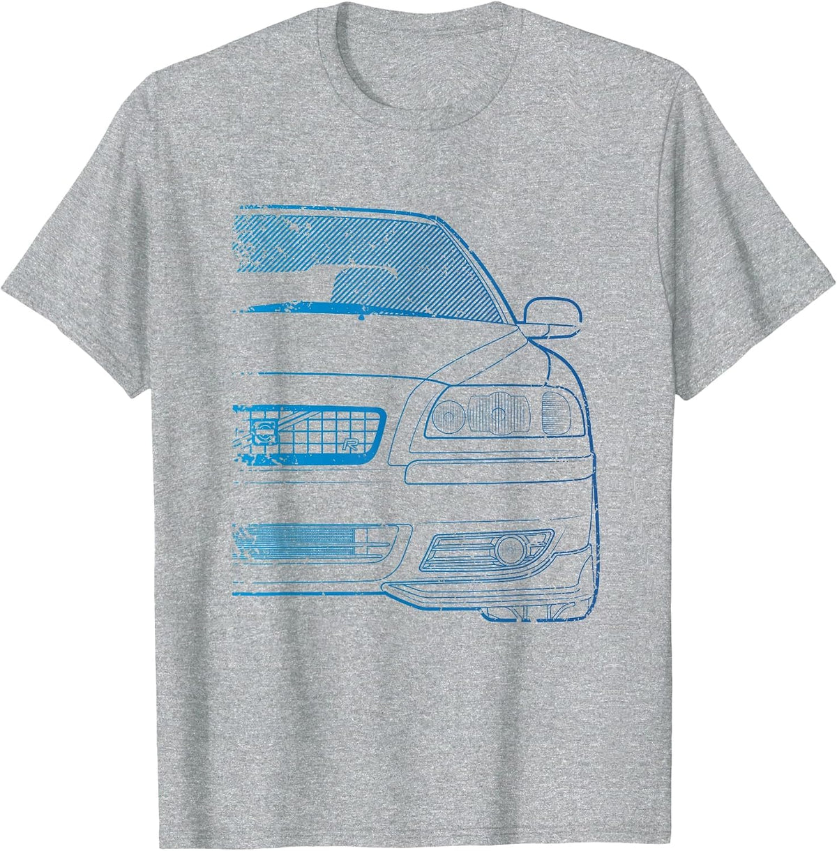 Classic Racing S60-R Turbo Blue Gradient Tshirt T-Shirt - Heather Grey