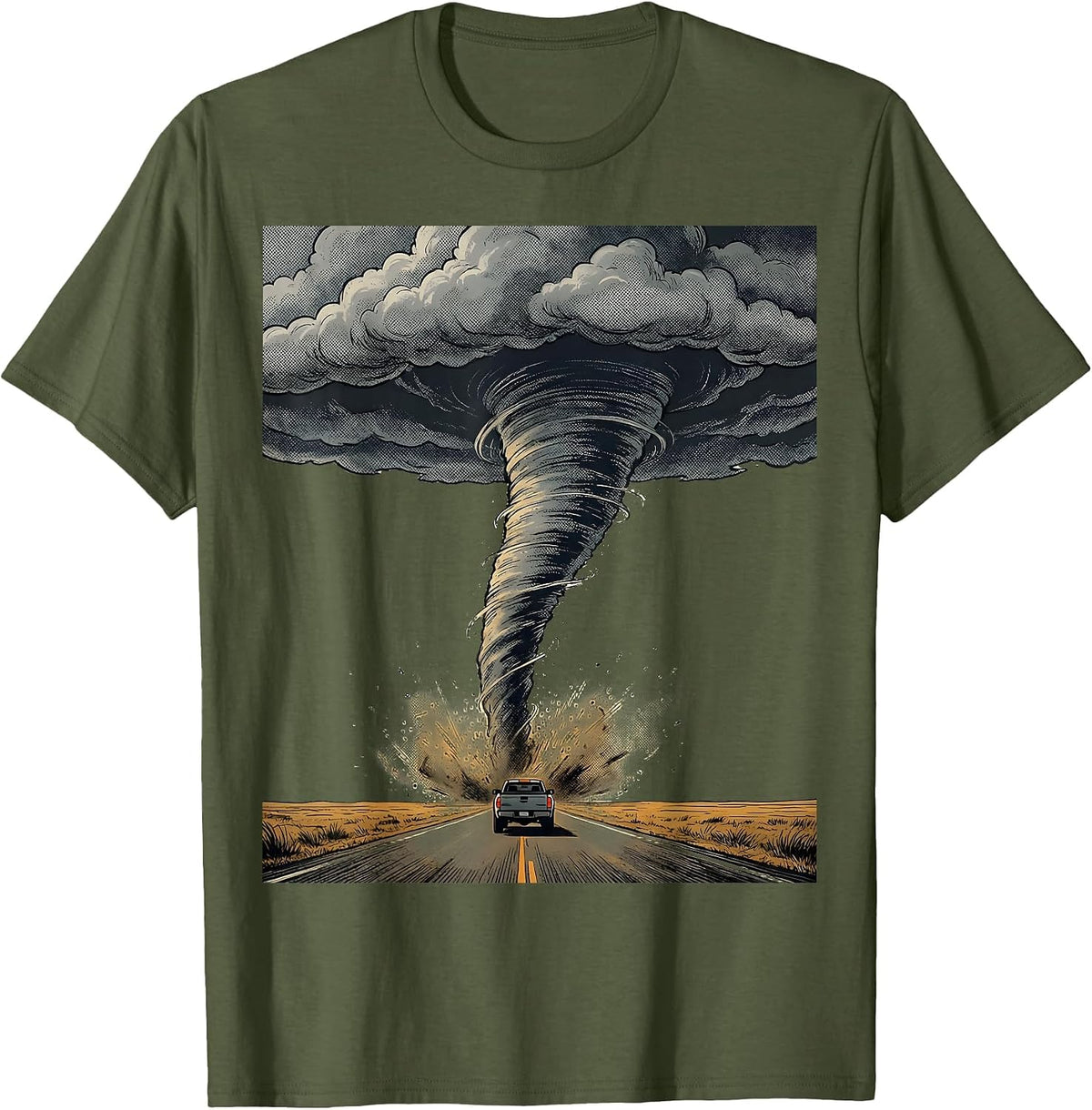 Tornado Chaser Storm Chaser Meteorology Enthusiast T-Shirt - Olive Green