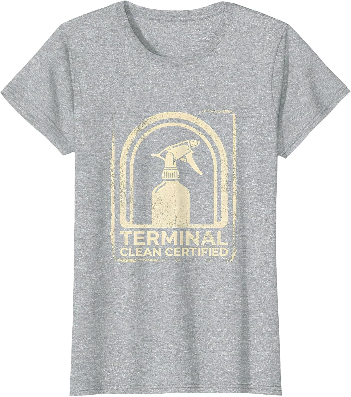 Terminal Clean Certified Rubber Stamp EVS Technician T-Shirt - Heather Grey