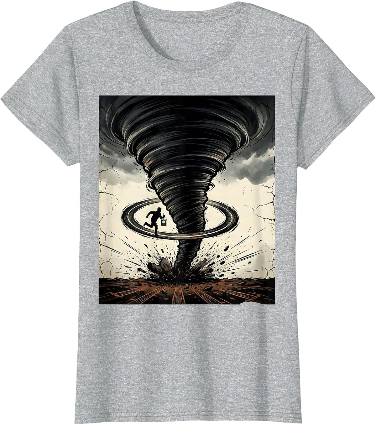 Women's Tornado Chaser Storm Chasing Enthusiast Humor T-Shirt - Heather Grey