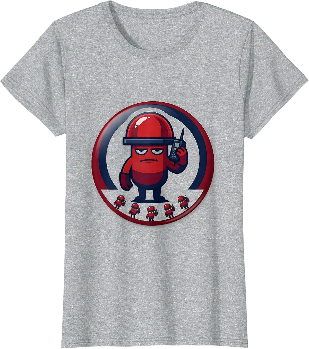 Sealed EMS Paramedic Mascot Badge EMT Crew T-Shirt - Heather Grey