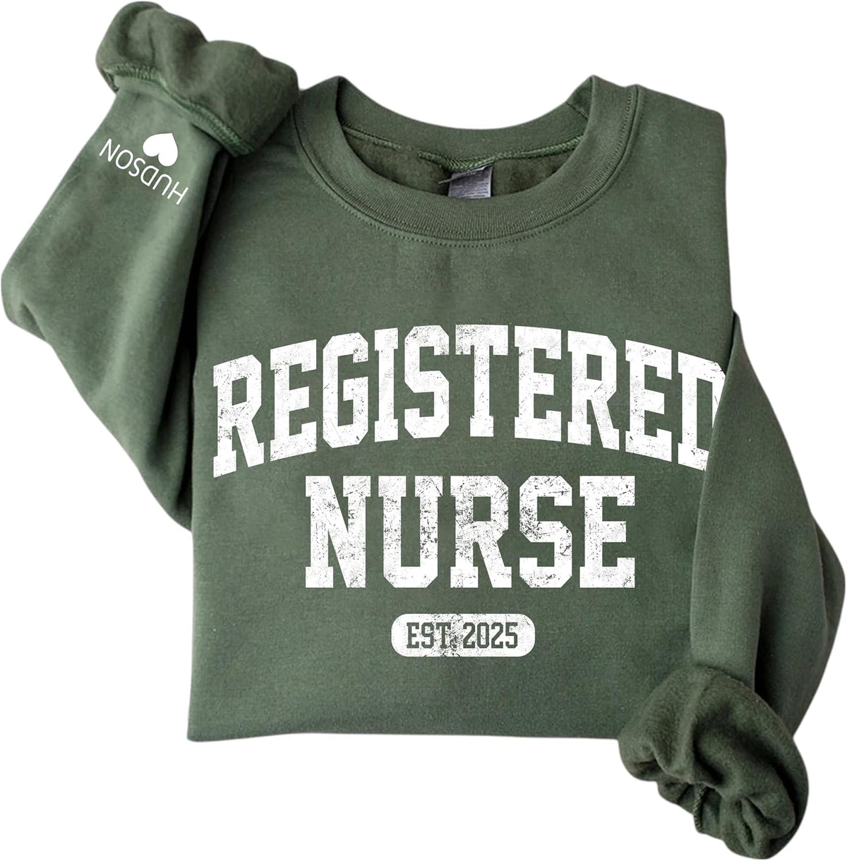 Custom Registered Nurse Sweatshirt with Name, Personalized RN Sweater, Nurse Appreciation Clothing, Nurse Gift - Ds2