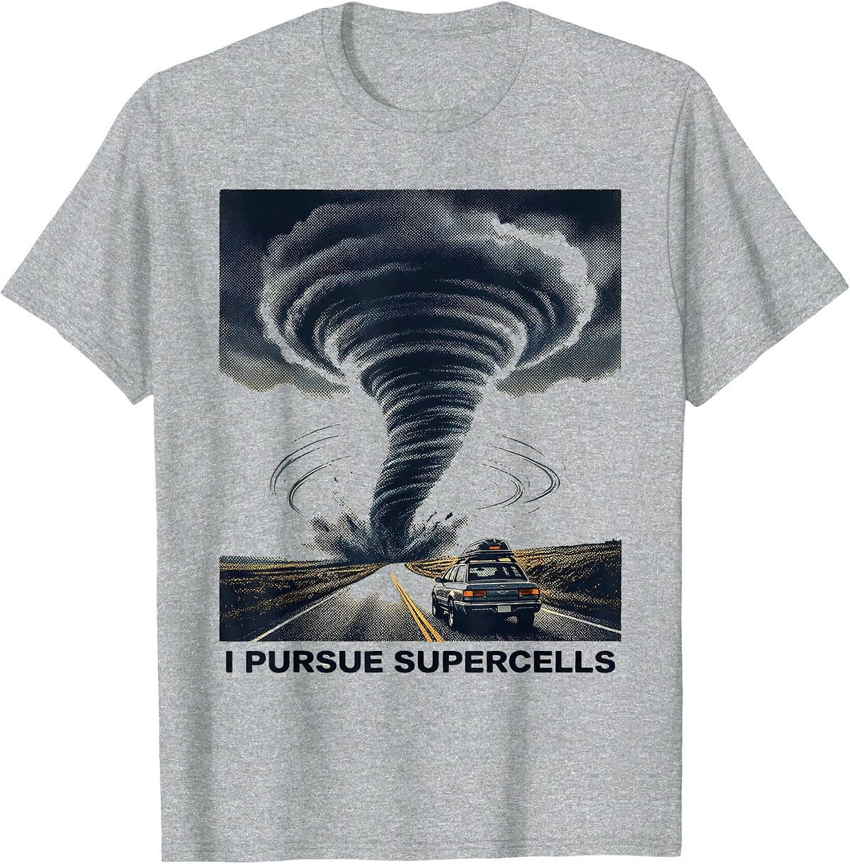 Men's I Pursue Supercells Storm Chaser Meteorology Weather T-Shirt - Heather Grey