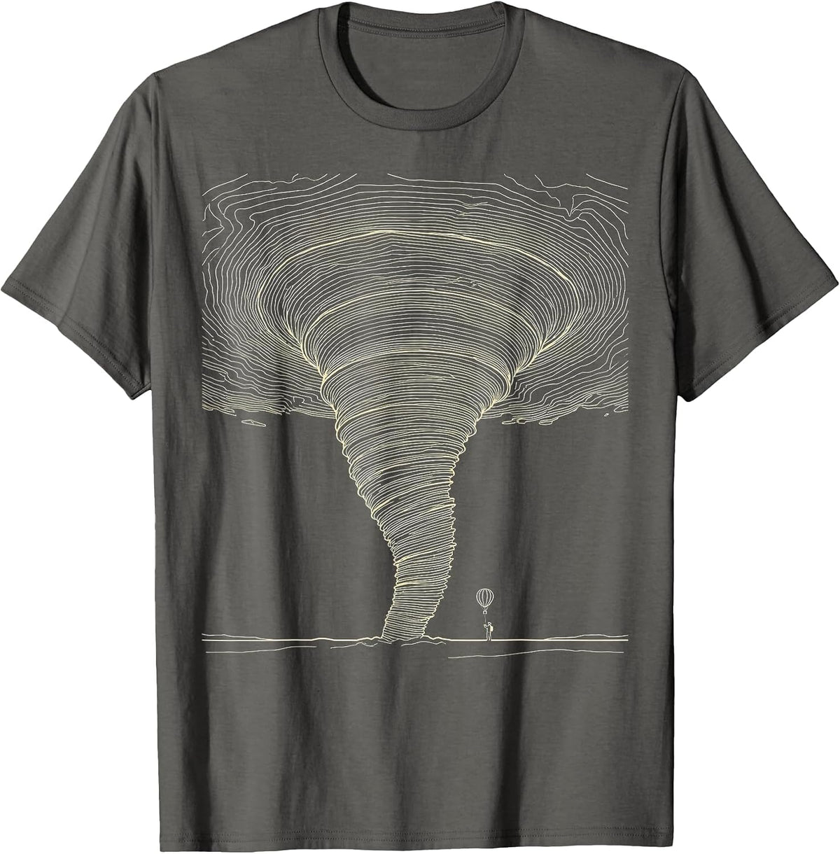 Tornado Chaser Weather Enthusiast Storm Chaser Meteorology T-Shirt - Asphalt Grey