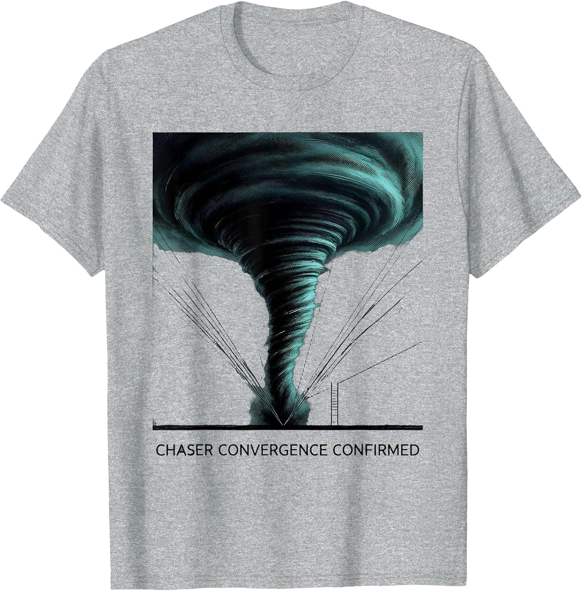 Men's Chaser Convergence Confirmed Tornado Storm Chaser Weather T-Shirt - Heather Grey