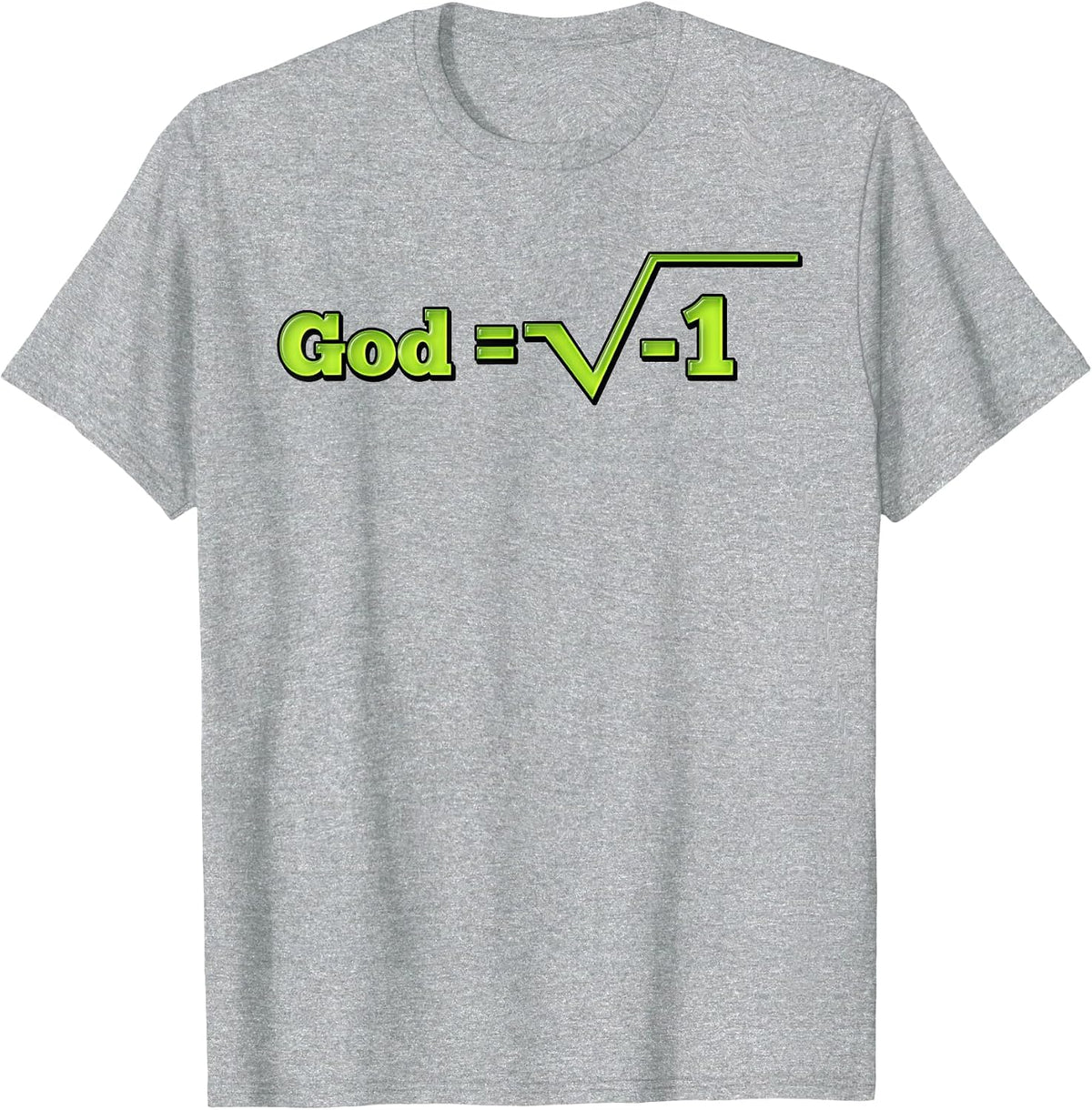 God is Imaginary - Equation T-Shirt - Heather Grey