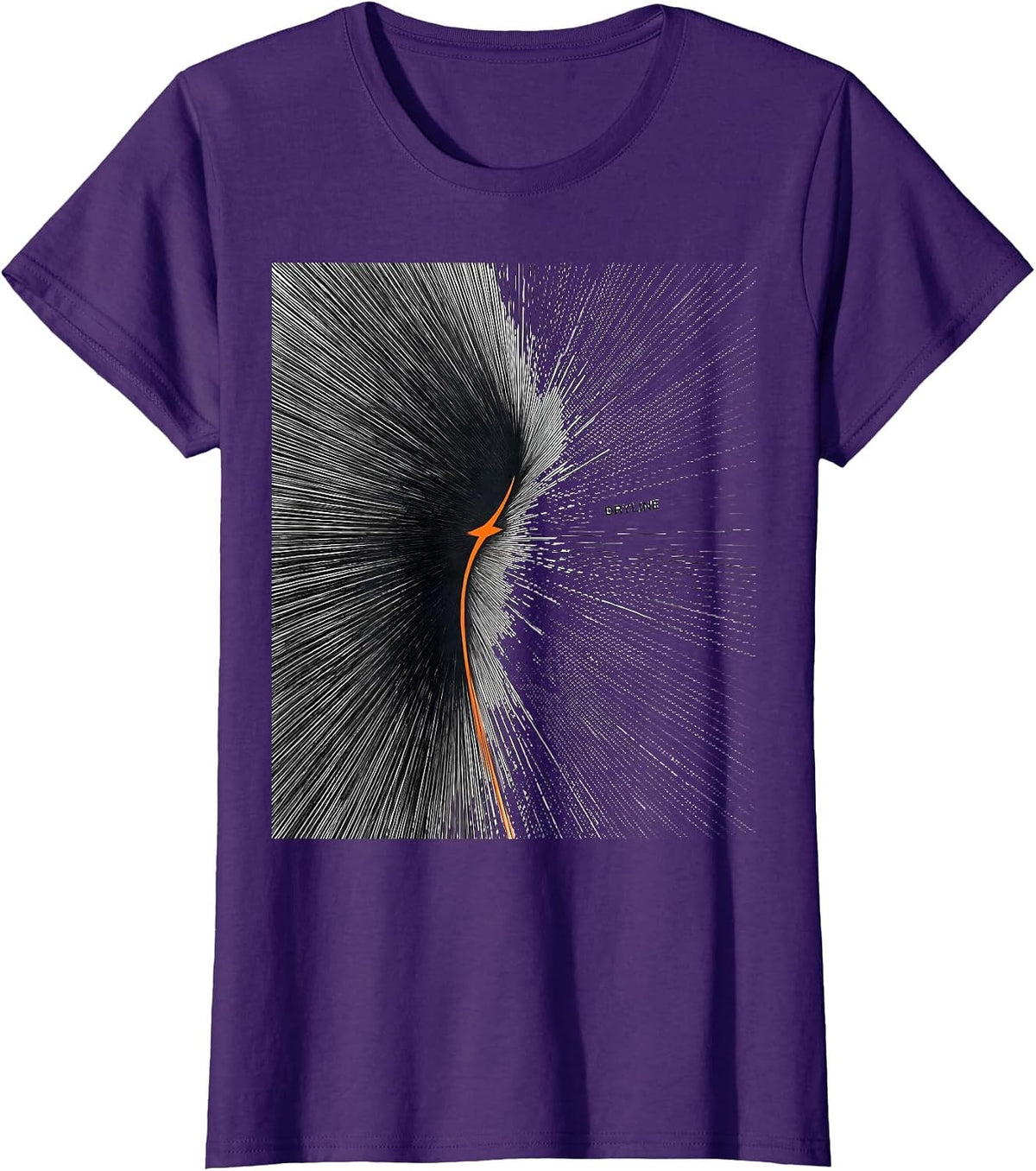 Women's Dryline Generative Plotter Storm Chaser Tornado Meteorology T-Shirt - Purple