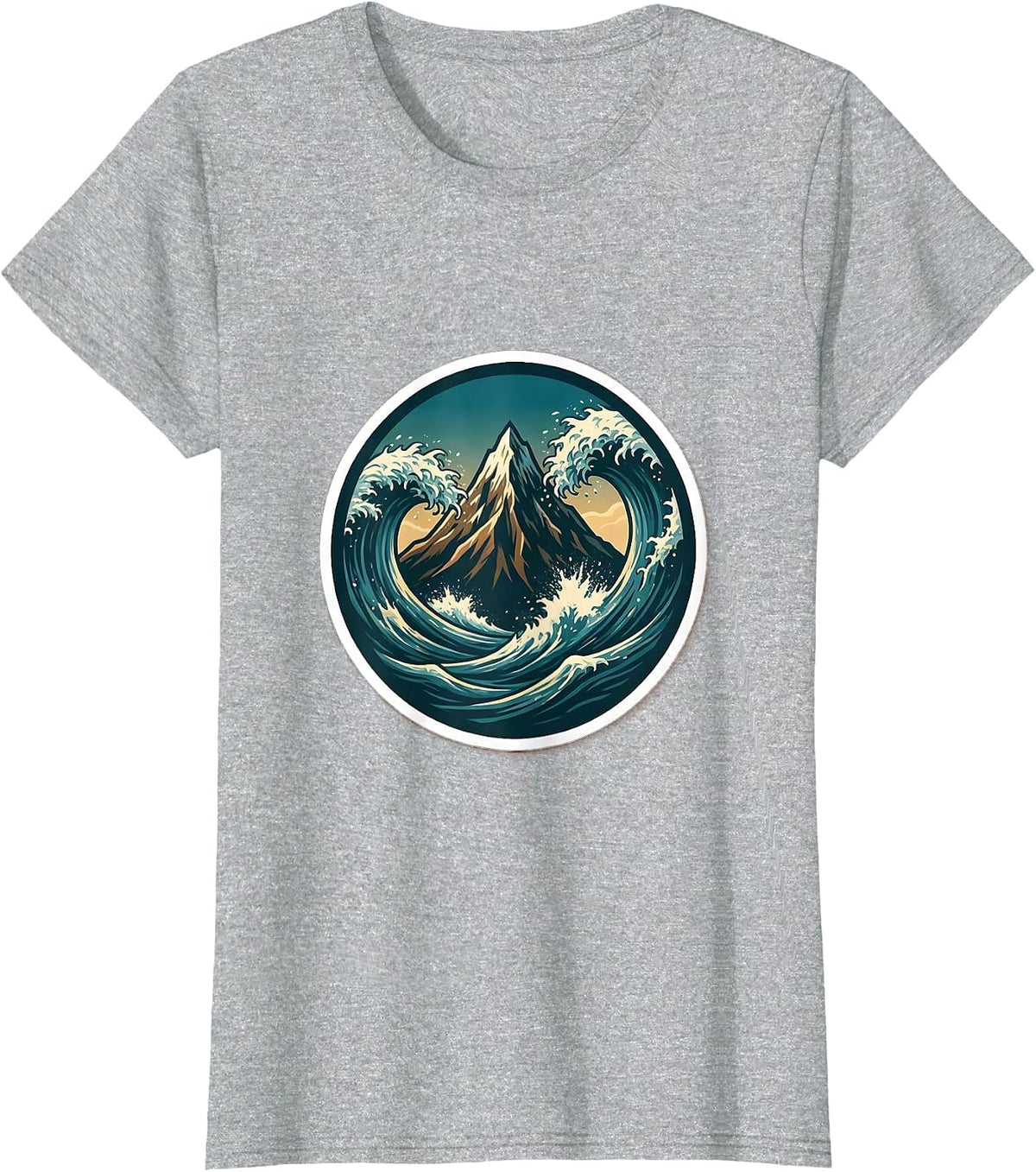 Women's It Is What It Is Mountain and Ocean Waves T-Shirt - Heather Grey
