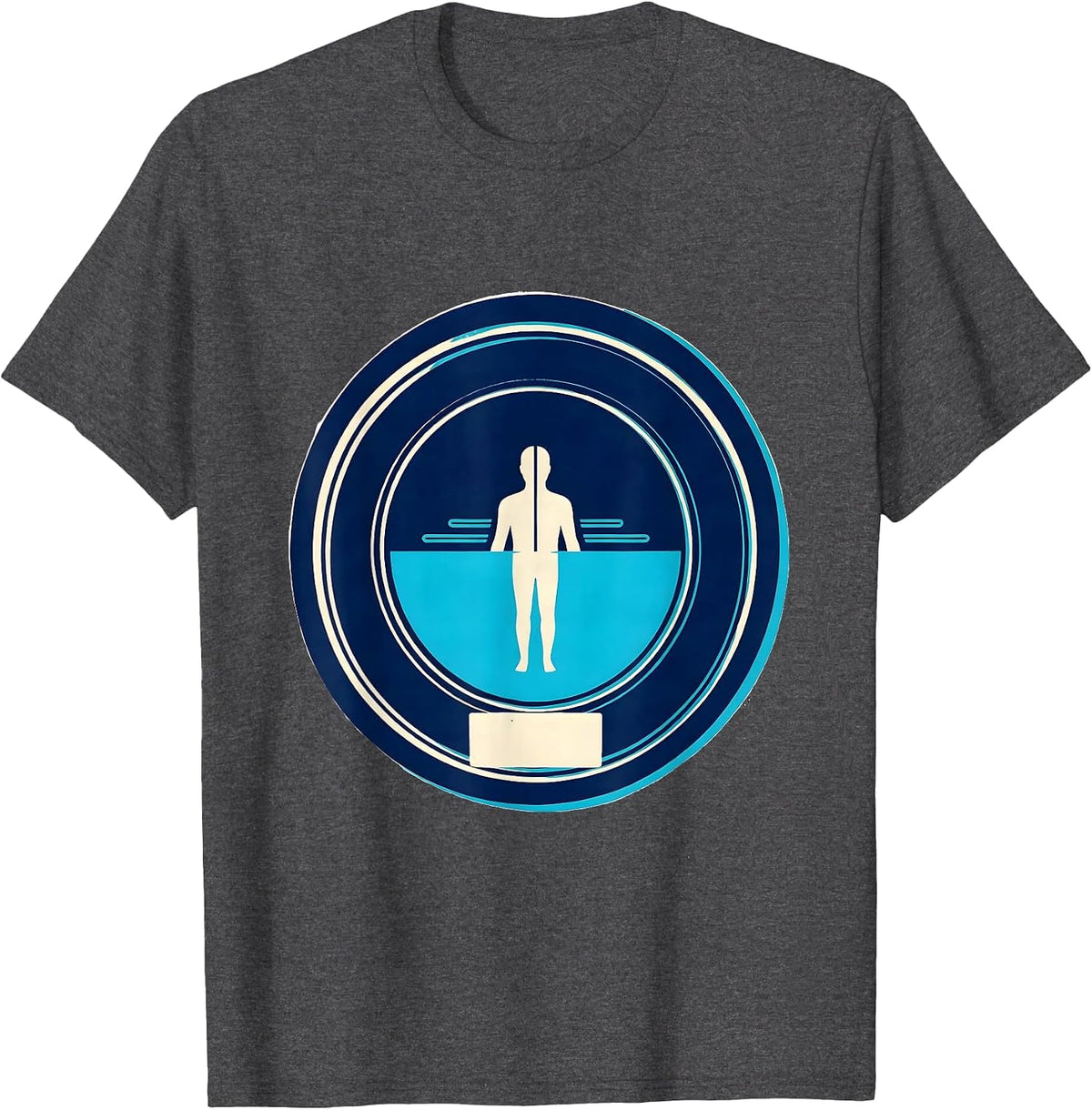Stamp Seal Baptism Badge Christian Water Keepsake T-Shirt - Dark Heather Grey