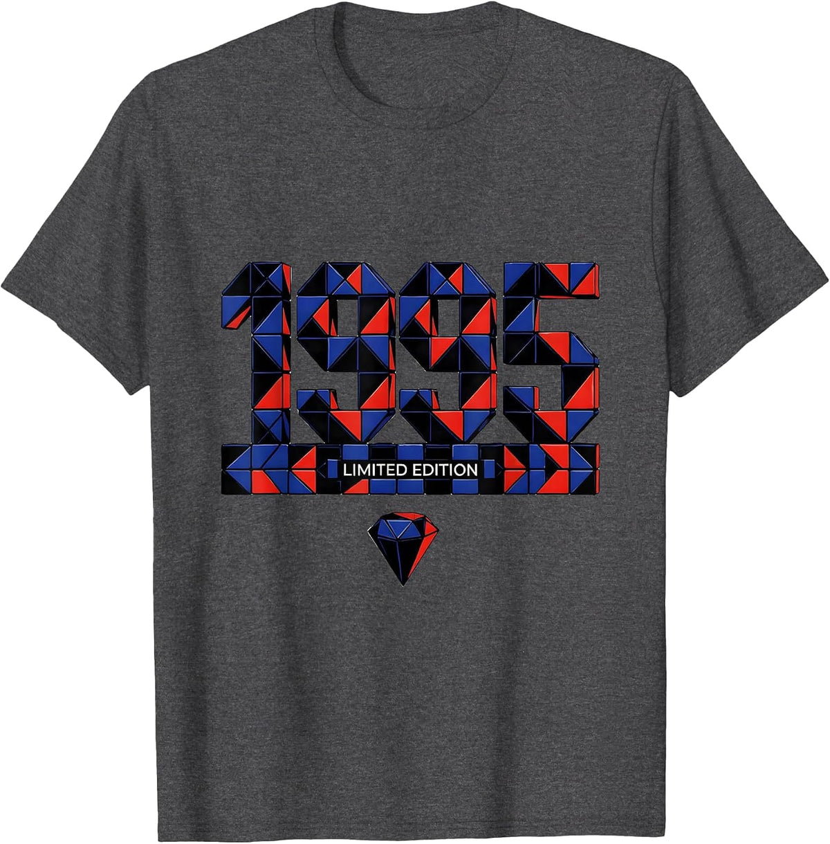 Limited Edition 1995 Vintage Year Stamp 31st Birthday Gift T-Shirt - Dark Heather Grey