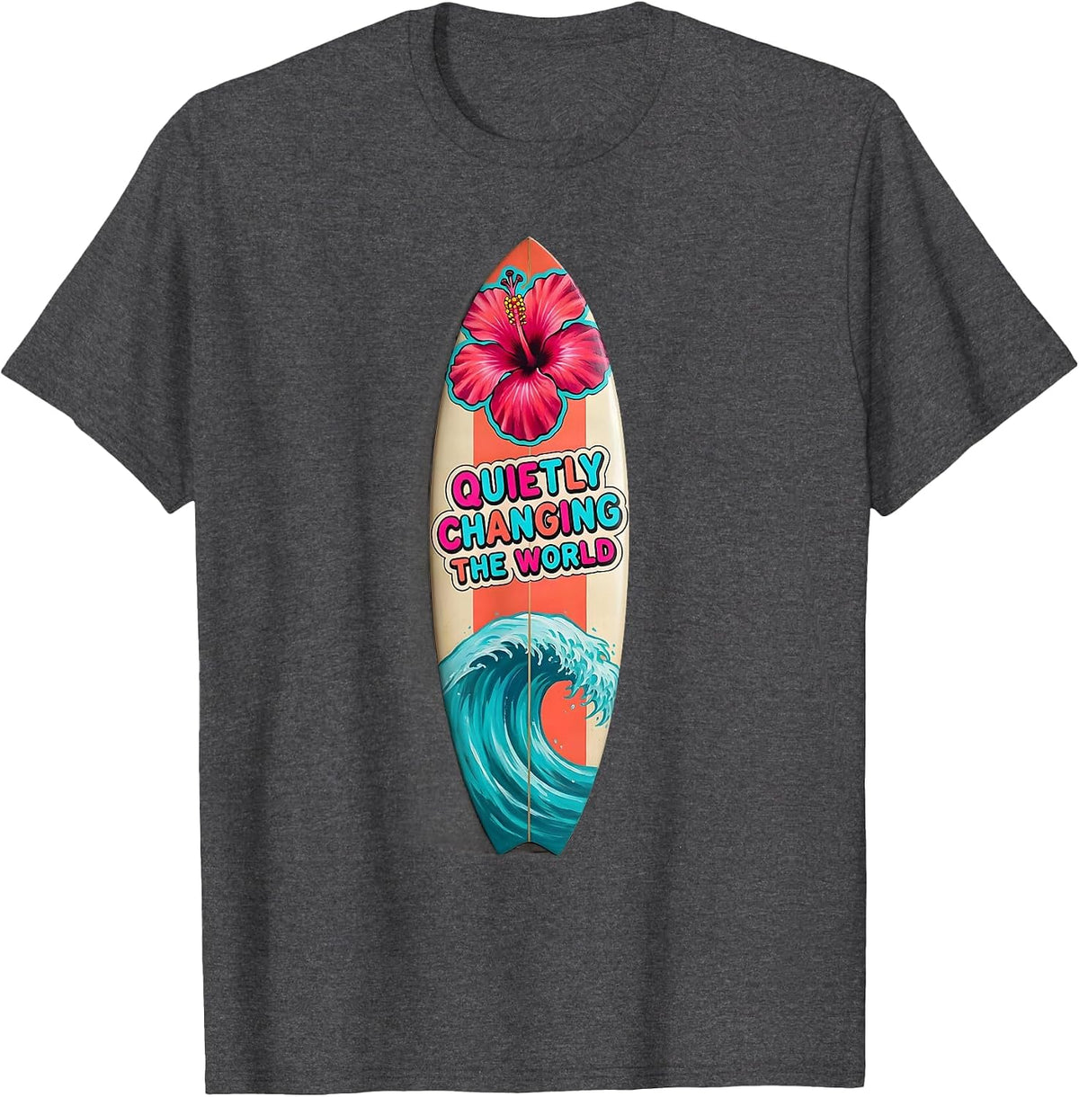 Quietly Changing the World Paraprofessional Design T-Shirt - Dark Heather Grey